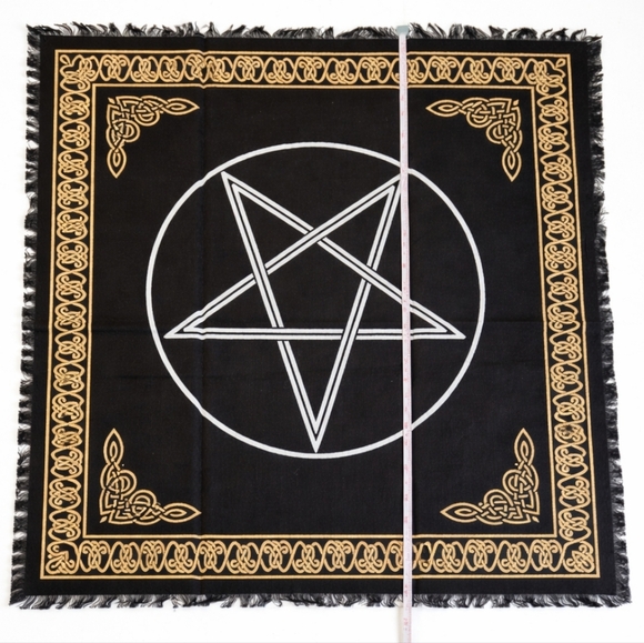 Alter Pentagram Tapestry Fringe 24X24 - Picture 2 of 3